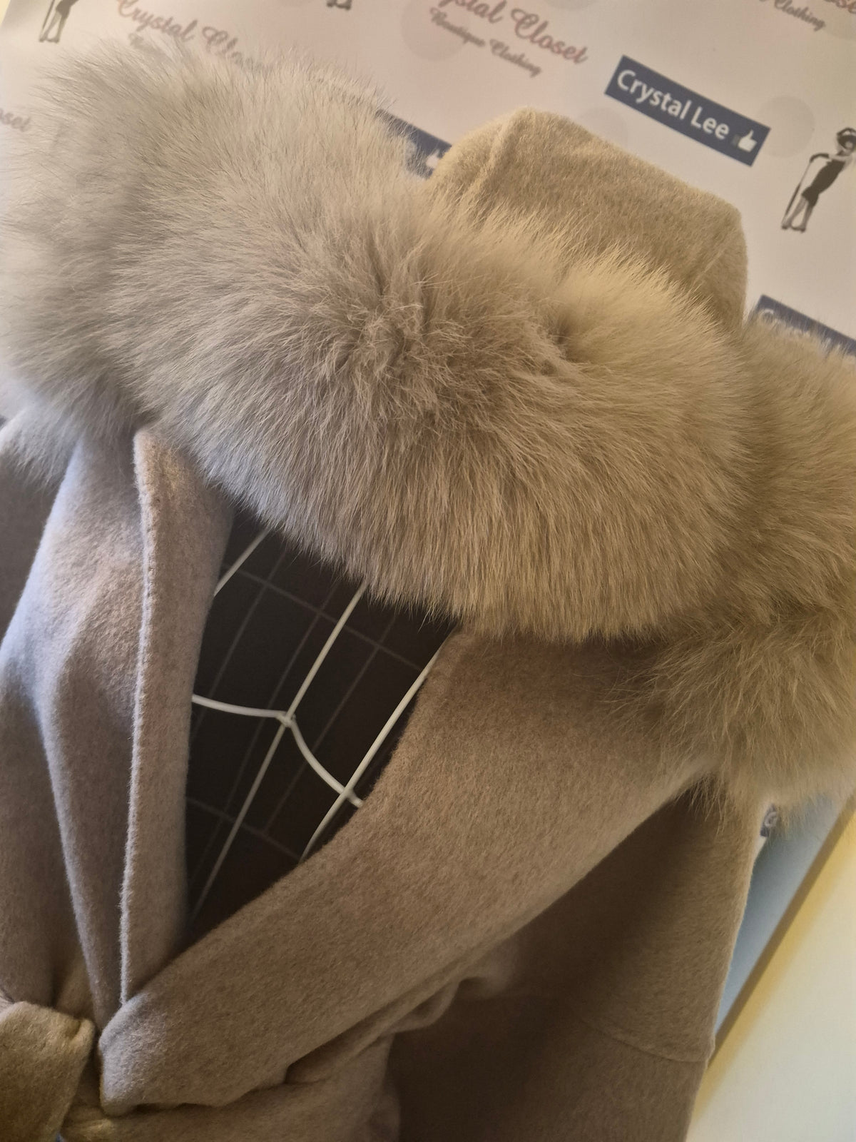 Cashmere & real fox £150