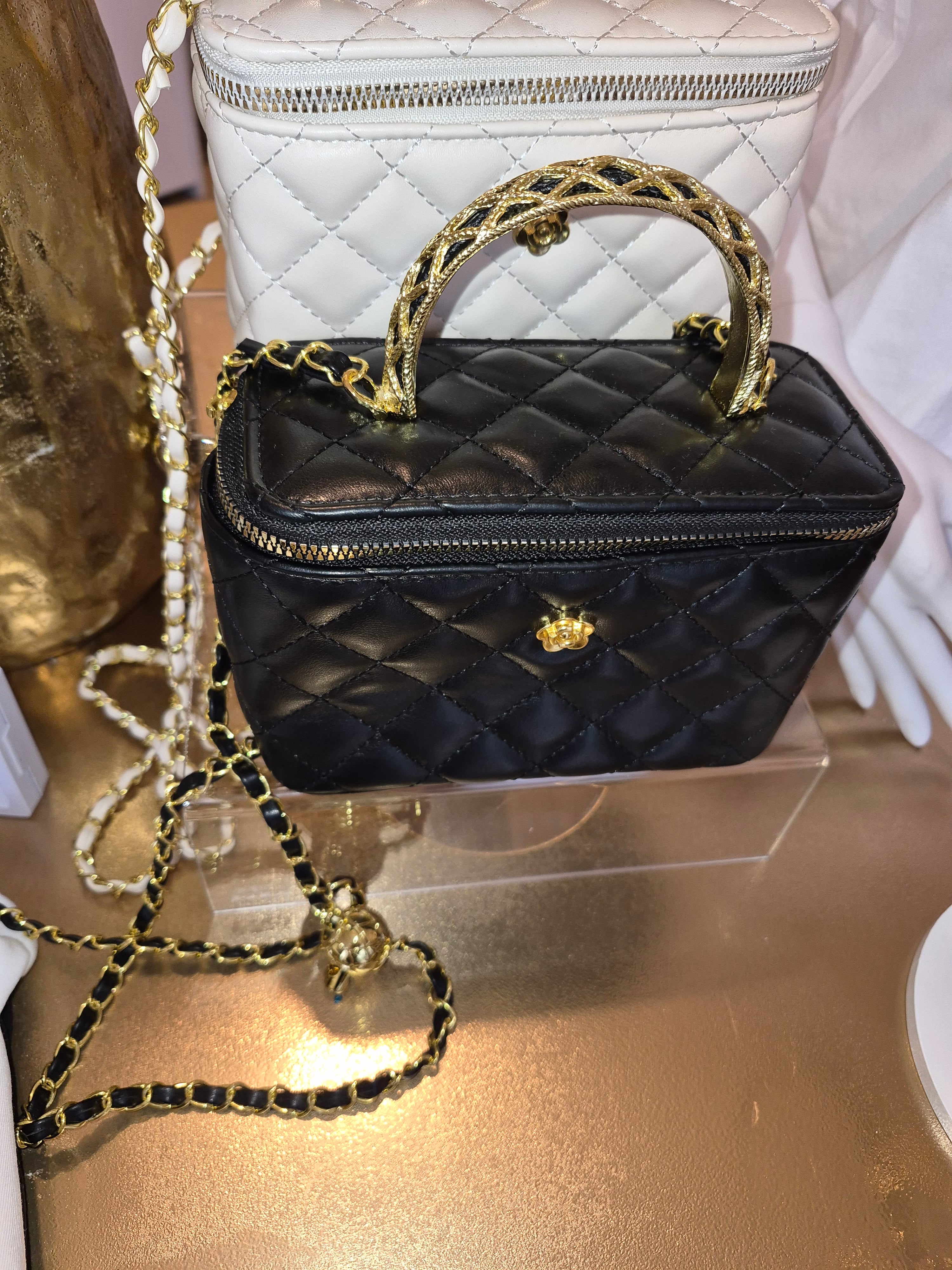 Black vanity case bag